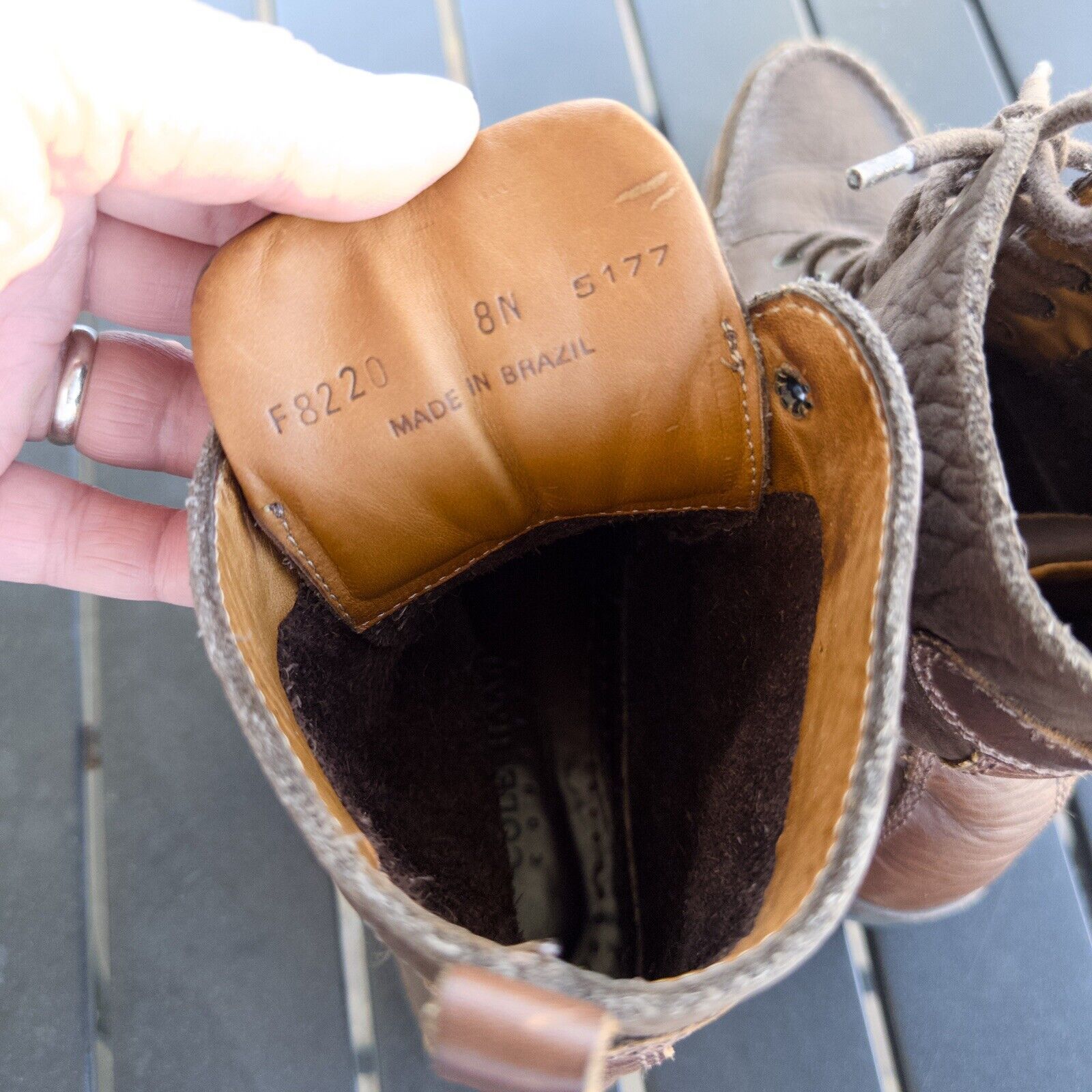 Cole Haan Country Brown Leather Nubuck Moc Toe Lace Up Boots Women Size 8 Narrow — image 8 of 8